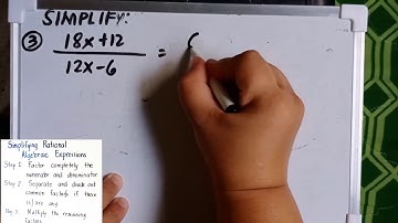 Simplifying Rational Algebraic Expressions Module 3.2