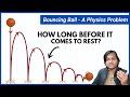 Ball Bouncing Repeatedly | Physics problem | Coefficient of Restitution