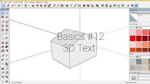 Sketchup Tutorials | Basics 12 | 3D Text | Sketchup tutorials for beginners | sketchup |