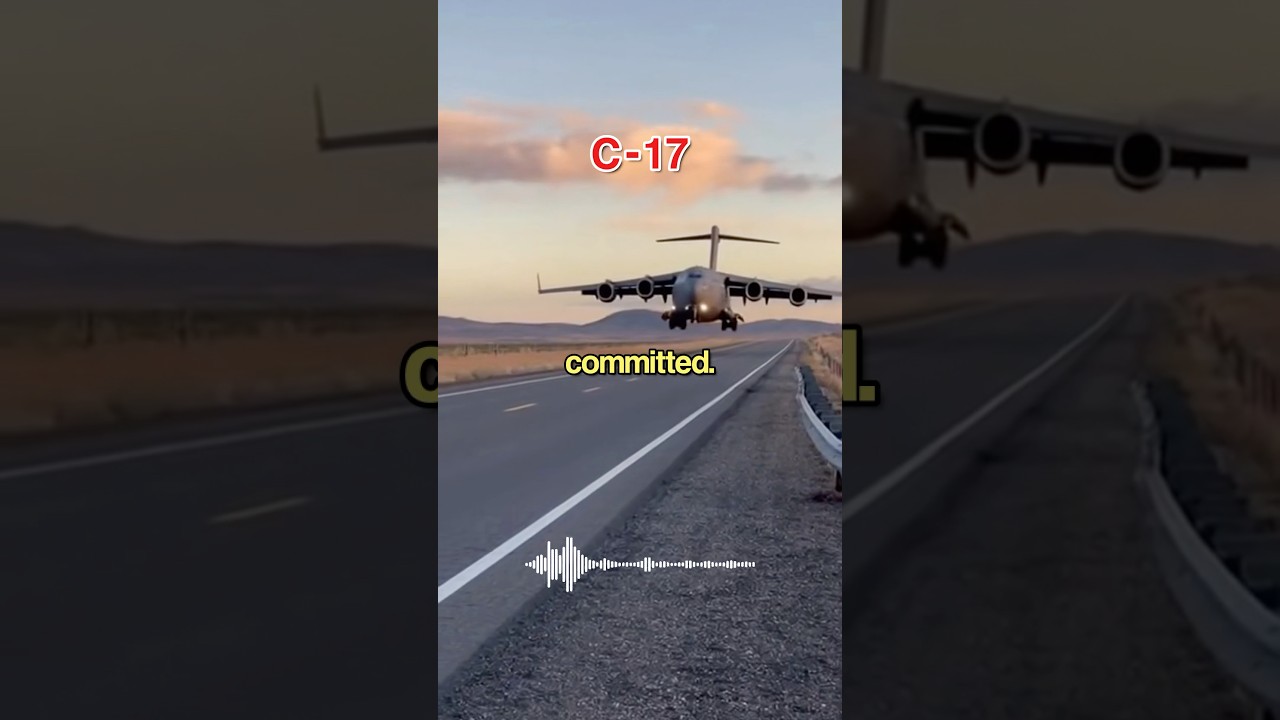C-17 SINKS Into Highway on Landing 💀
