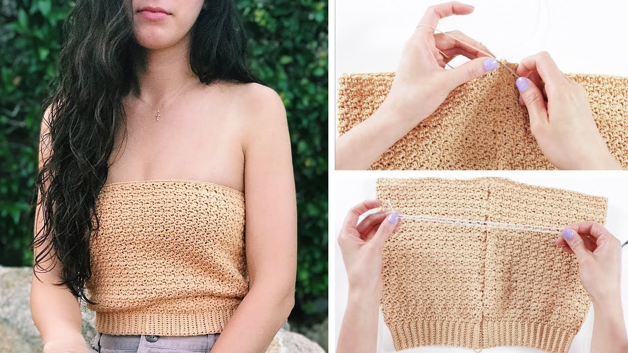 DIY Crochet Crop Top — Strapless Tube 