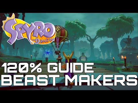 Spyro The Dragon (Reignited) 120% Guide BEAST MAKERS (ALL GEMS, DRAGONS, EGGS...)