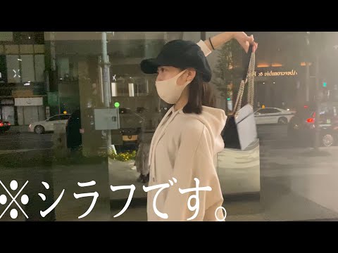 すっぴんで夜中の銀座を歩く女子大生。
