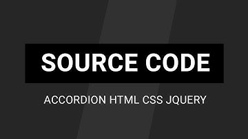 Accordion with html css and jquery ( source code )