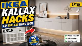 Sophisticated IKEA Kallax Hacks for High End Living Room Makeovers