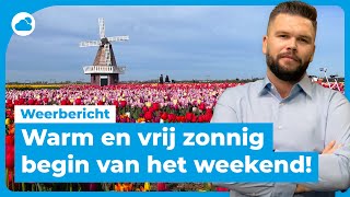 Weerbericht: warm en vrij zonnig begin van het weekend!