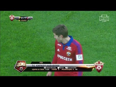 Гол Кирилла Набабкина. «Анжи» – ЦСКА | РПЛ 2015/16