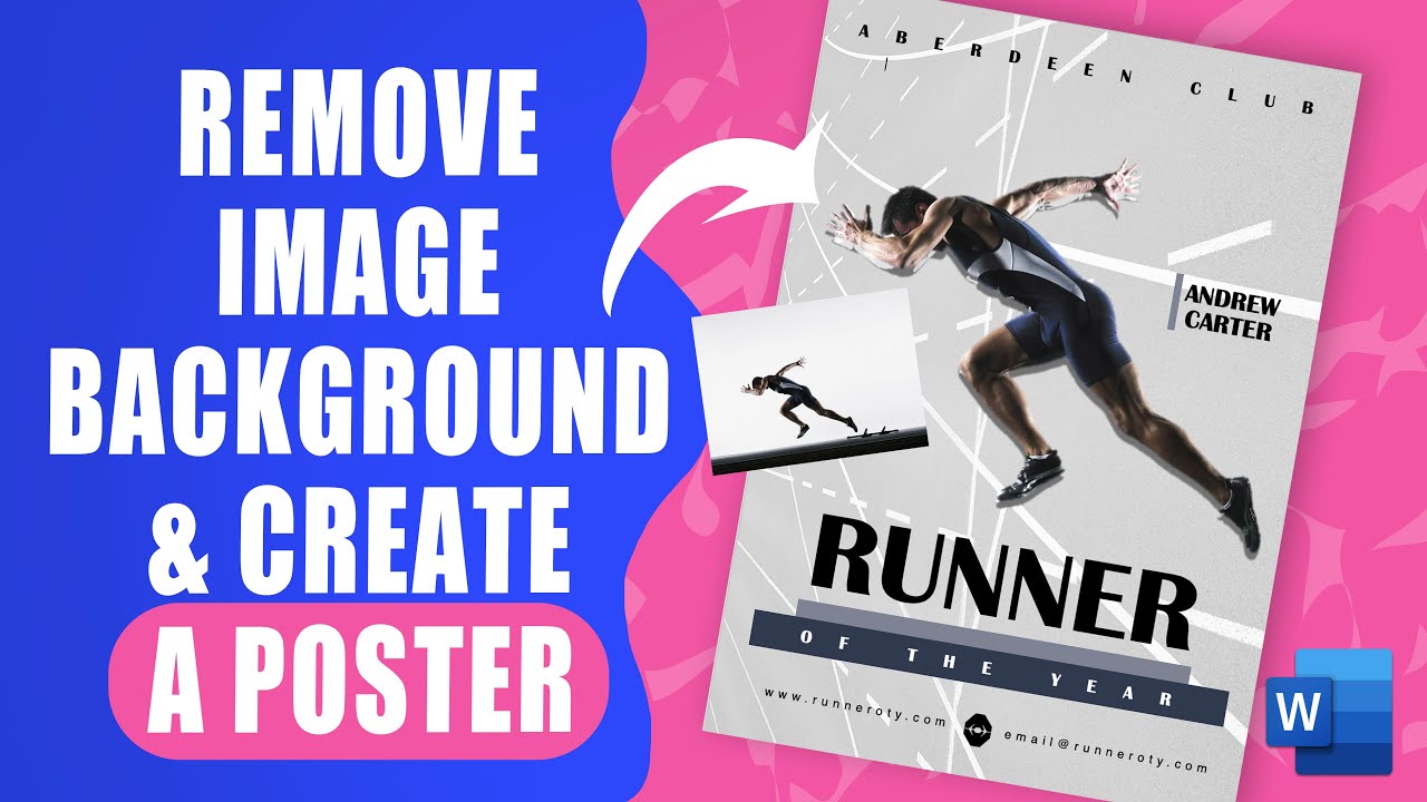 Remove the background of an image and create a poster in Word - YouTube