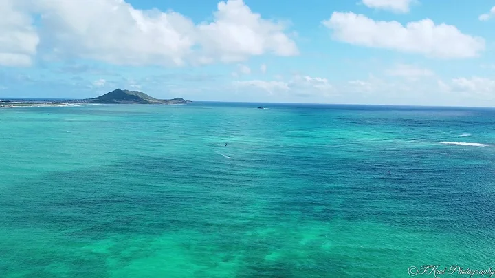 FLYING OVER KAILUA BEACH & EASTERN OAHU, HAWAII 4K Aerial Footage + Music for Deep Relaxation