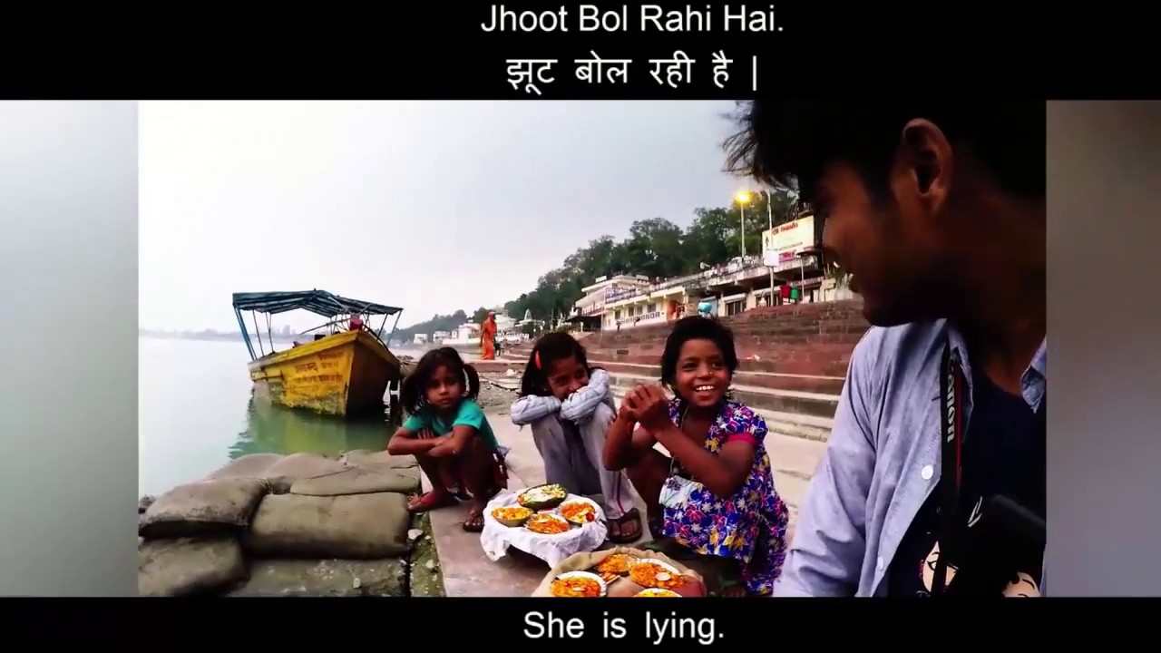 HINDI CONVERSATION VIDEO WITH FLOWER SELLING KIDS (English Subtitle)