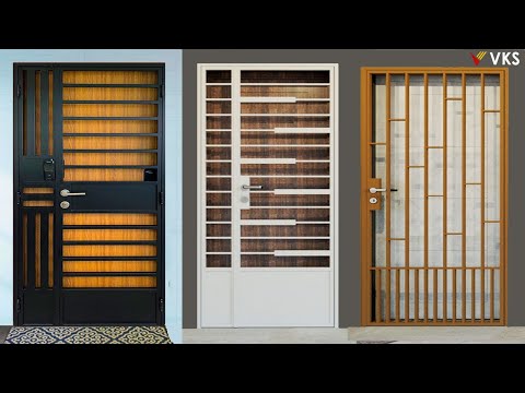 Latest Front Grill Door Design | House Entrance Iron Door Steel Metal Double Security Safety