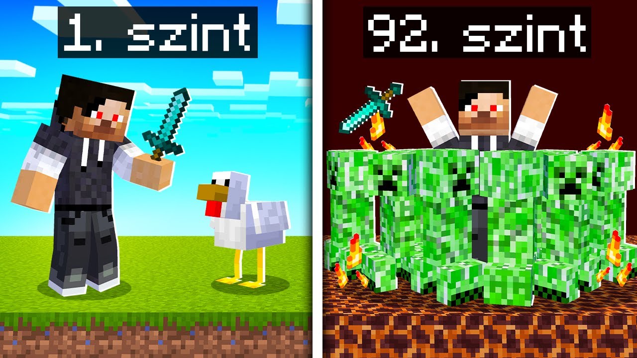 100 Szint Kihívás 💀 Minecraft