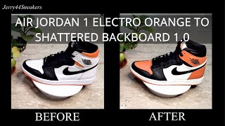 Louis Vuitton Shattered Backboard Jordan 1 Custom Hand Painted Shoes