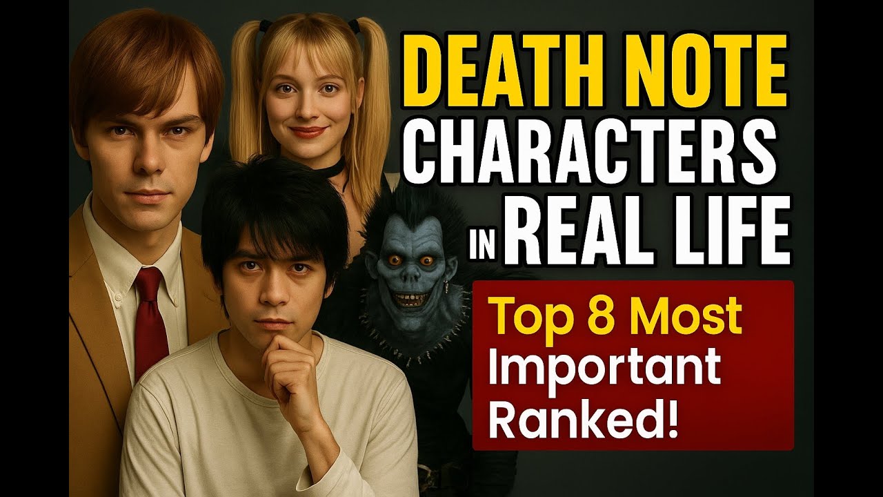 Death Note Characters in REAL LIFE – Top 8 Most Important Ranked!