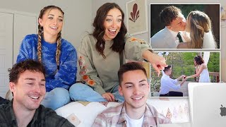 Reacting to our Wedding + Engagement videos | Brooklyn and Bailey by Brooklyn and Bailey 549,135 views 5 months ago 14 minutes, 51 seconds