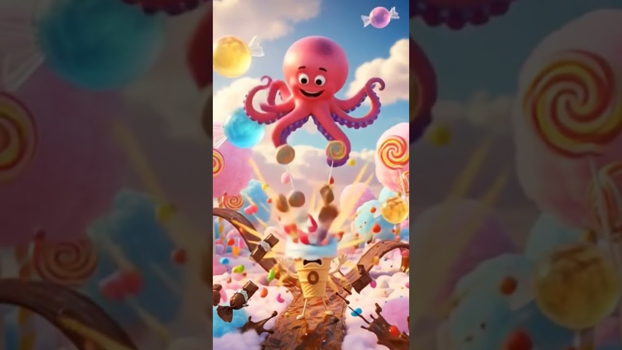 Lollipop Rain in Candy Chaos 🌈🧁🐙