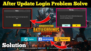 Pubg Login Problem After New 2.8 Update | pubg login problem network error