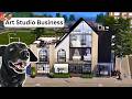Sims 4 Speedbuild Art Studio | Business ( Pottery & Paint ) + Café & 2 Flats #nordichome