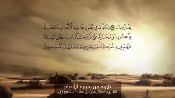 تلاوة يطيب بها القلب من سورة الأنعام | القارئ عبدالرحمن بن سالم المسعودي abdulrahman almasoudi
