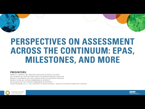Perspectives On Assessment Across The Continuum: EPAs, Milestones, And More