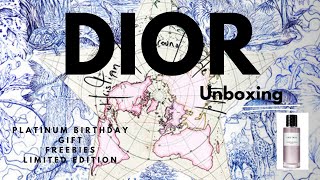 LIMITED EDITION DIOR UNBOXING  2024 Dior Platinum Birthday Gift & Freebies!