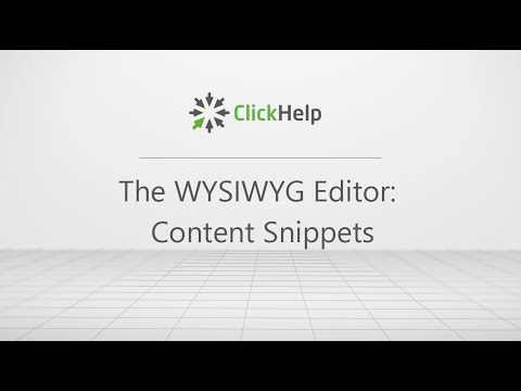 Using Content Snippets