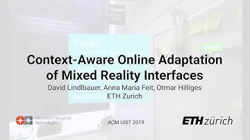 Context-Aware Online Adaptation of Mixed Reality Interfaces (Teaser)
