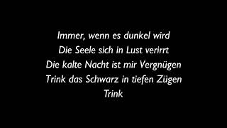 Rammstein - Schwarz (Lyrics)