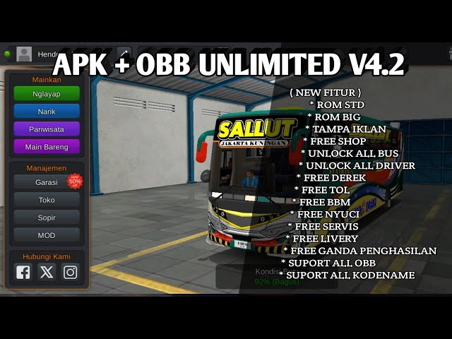 RILIS MOD APK + OBB UNLIMITED BUSSID V4.2 class=