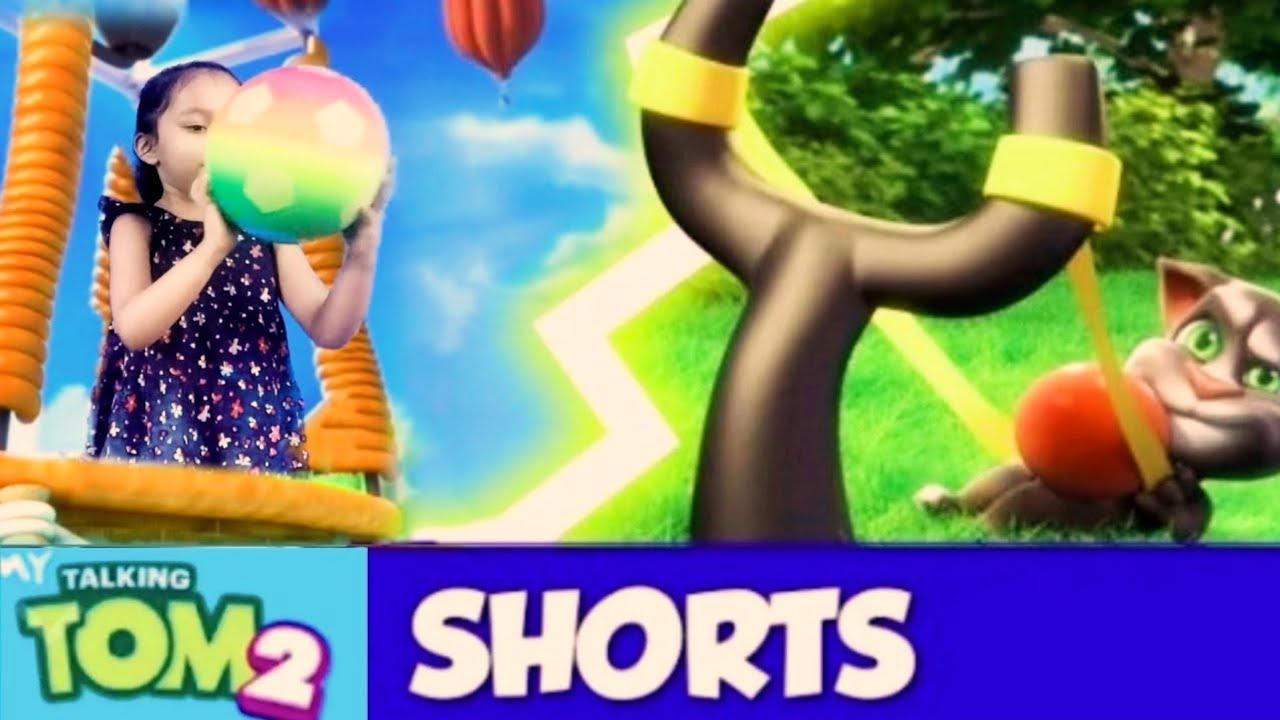 MY TALKING TOM 2 in REAL LIFE 🎈🎈BALLOON BATTLE TALKING TOM 2