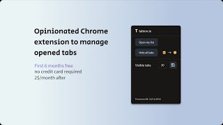 Tabion - Chrome tab manager