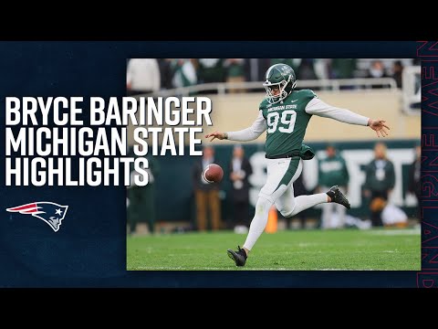 Bryce Baringer  College Highlights, Michigan St, P | New England Patriots 2023 NFL Draft Pick