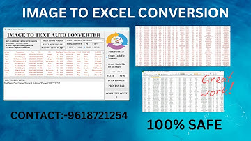 Data Entry Image to Excel Conversion | Image to Excel Converter | Image to Excel Conversion