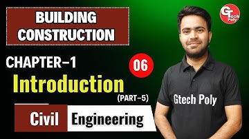 Building Construction | Lecture-6 | Chapter-1 Introduction (Part-5) | Polytechnic by Rakesh Sir