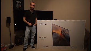 Ultimate Support 15359 Speaker Stand Telescoping Collar Kit Sony Bravia OLED 4K UHD TV Unboxing & Setup (XBR65A1E)