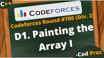 D1. Painting the Array I | Codeforces | Hindi | C++ | Round #700 (Div2)