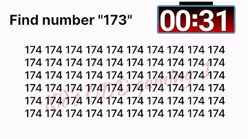 Find the number "173" within 1 minute. Test your eyes.🧐#maths#number