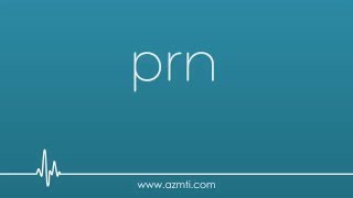 CNA Abbreviations: prn