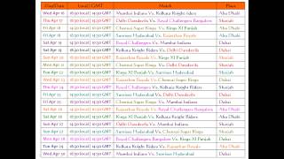 IPL7 2014 Schedule and Time Table screenshot 5