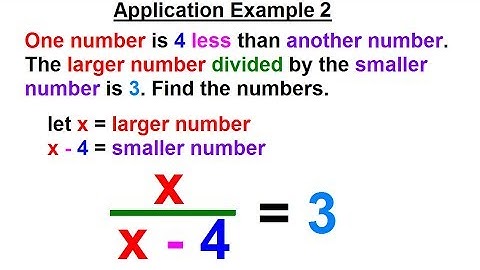 Algebra - Ch. 14: Solving Equations with Rational Expressions (16 of 21) Application: Example 2