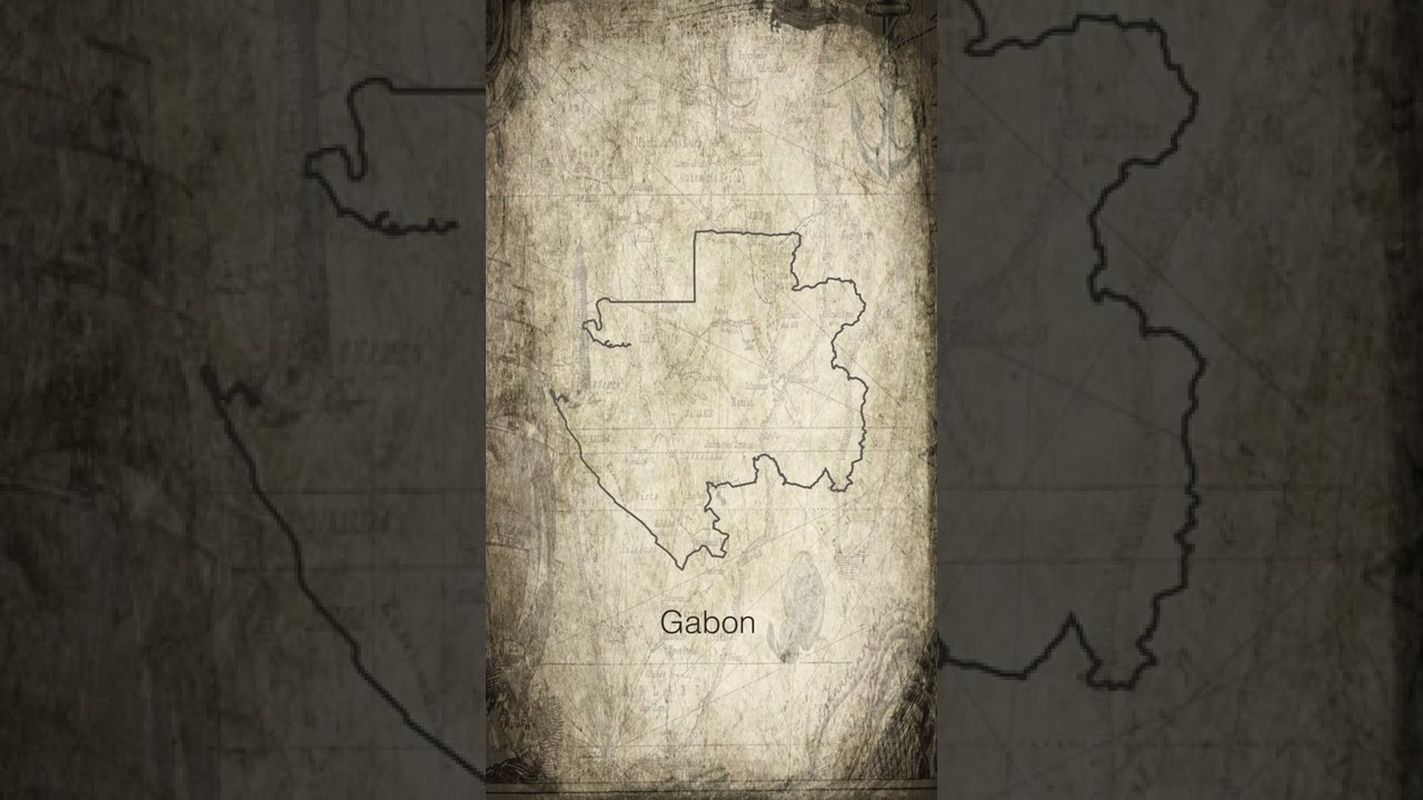 Gabon map drawing 