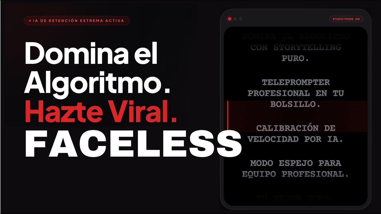CREA CONTENIDO FACELESS con Teleprompter AI │ Tech para Masas