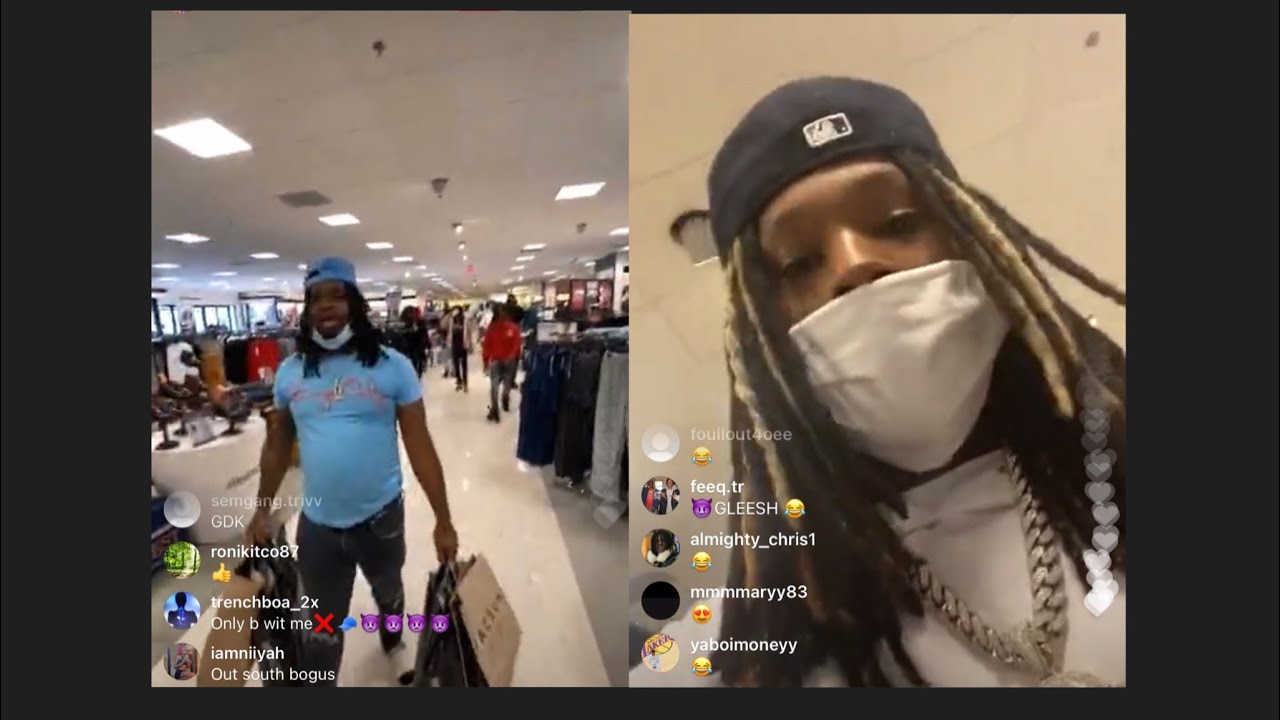 King Von shopping at the mall and taking pics with the fans