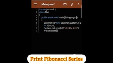 Print Fibonacci Series in java😊👍🤗 #shorts #java #javaprogramming #youtubevideo