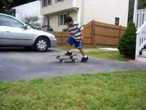 Ollie with 2 skateboards