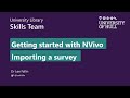 35 Importing a survey [NVivo Release 1]