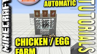 Minecraft PS4 - AUTO CHICKEN  /  EGG FARM - How To - Tutorial ( PS3 / XBOX )