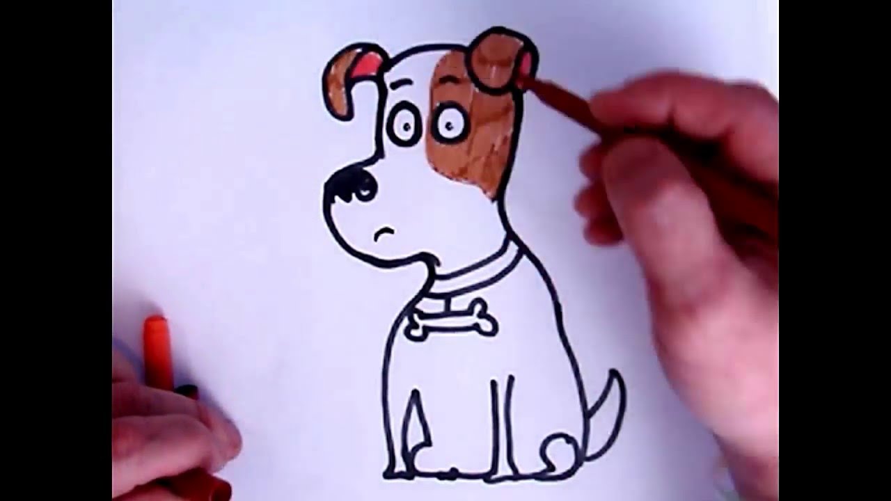 how to draw Max from The Secret Life of Pets - YouTube