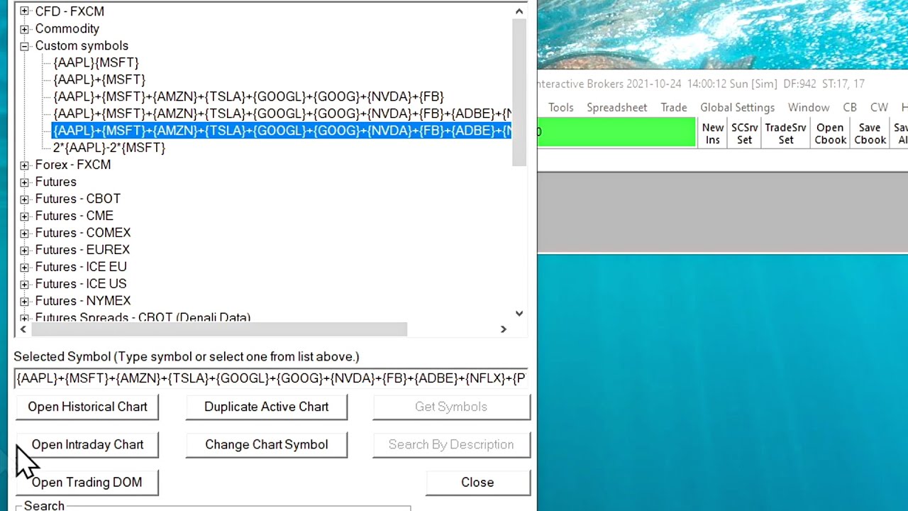 How to create a custom calculated symbol in Sierra Chart