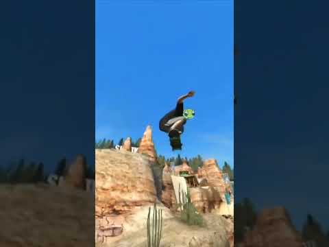 Assist From the Cliff? 😲 Gap Across the Super Ultra Mega Park! #shorts #skate3 #challenge